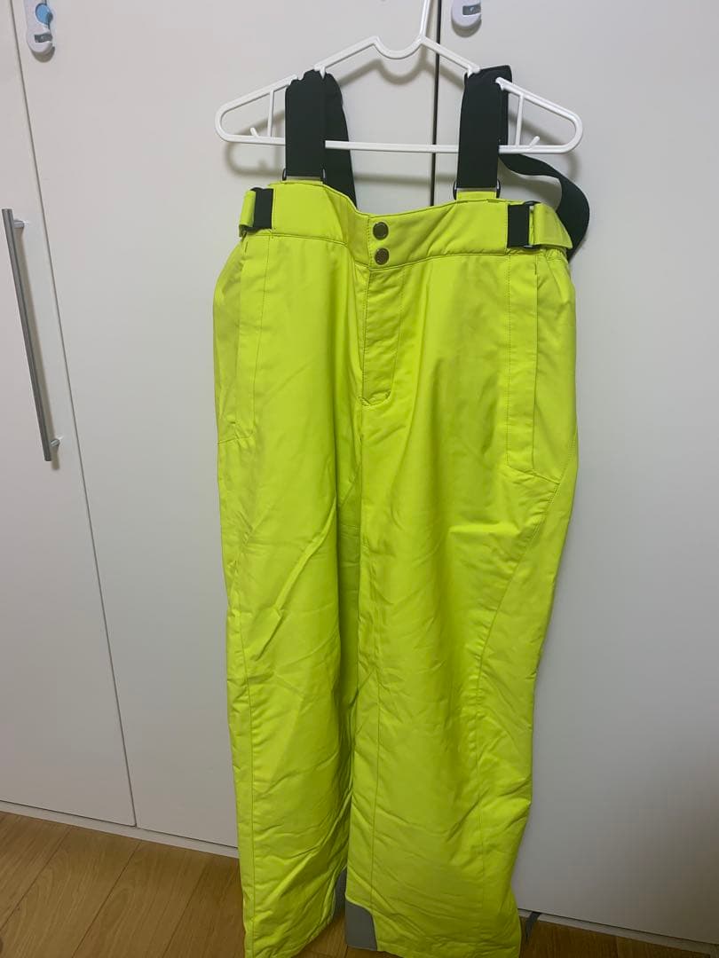 蛍光イエロー スキー・スノーボードパンツ　男女兼用