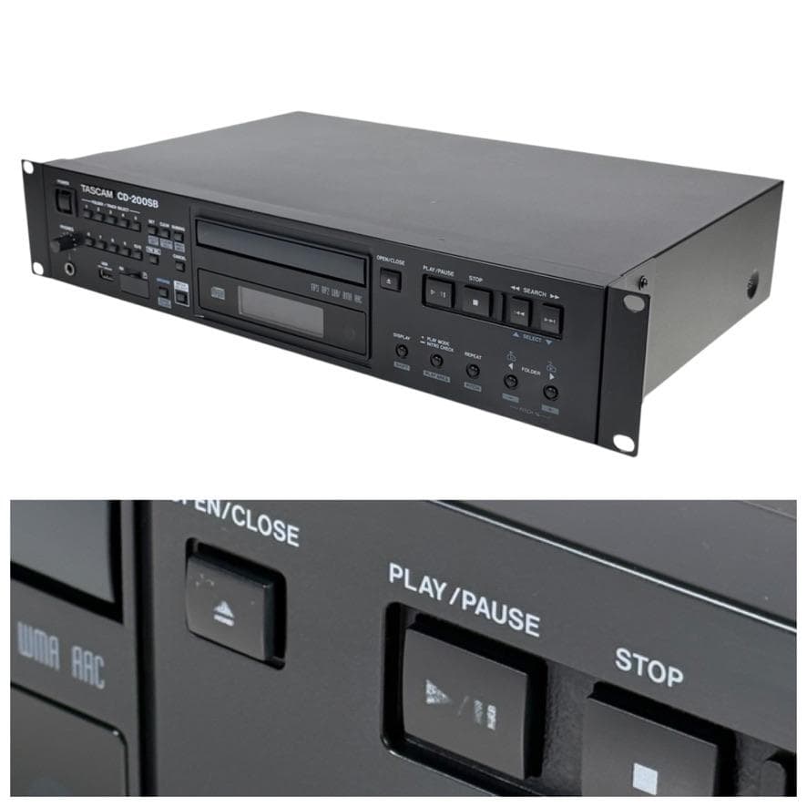 TASCAM CDプレーヤー SDカード/USBメモリー対応 CD-200SB
