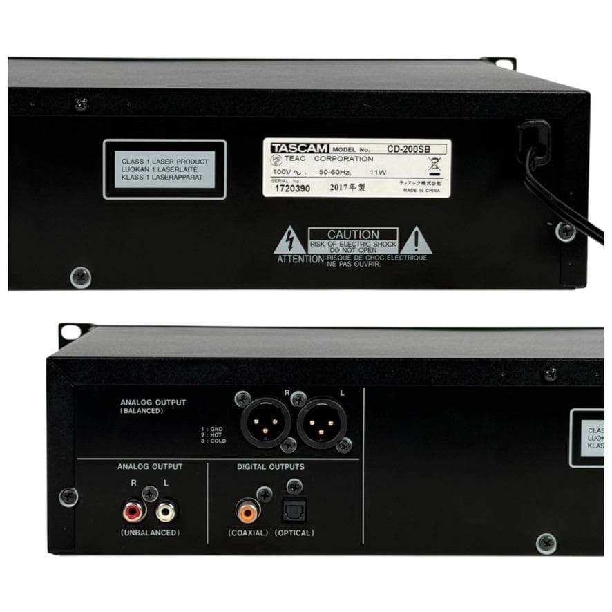 TASCAM CDプレーヤー SDカード/USBメモリー対応 CD-200SB