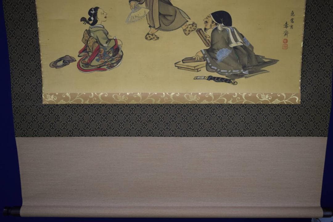 不詳/作者不詳/人物図/大幅/布袋屋掛軸HH-690