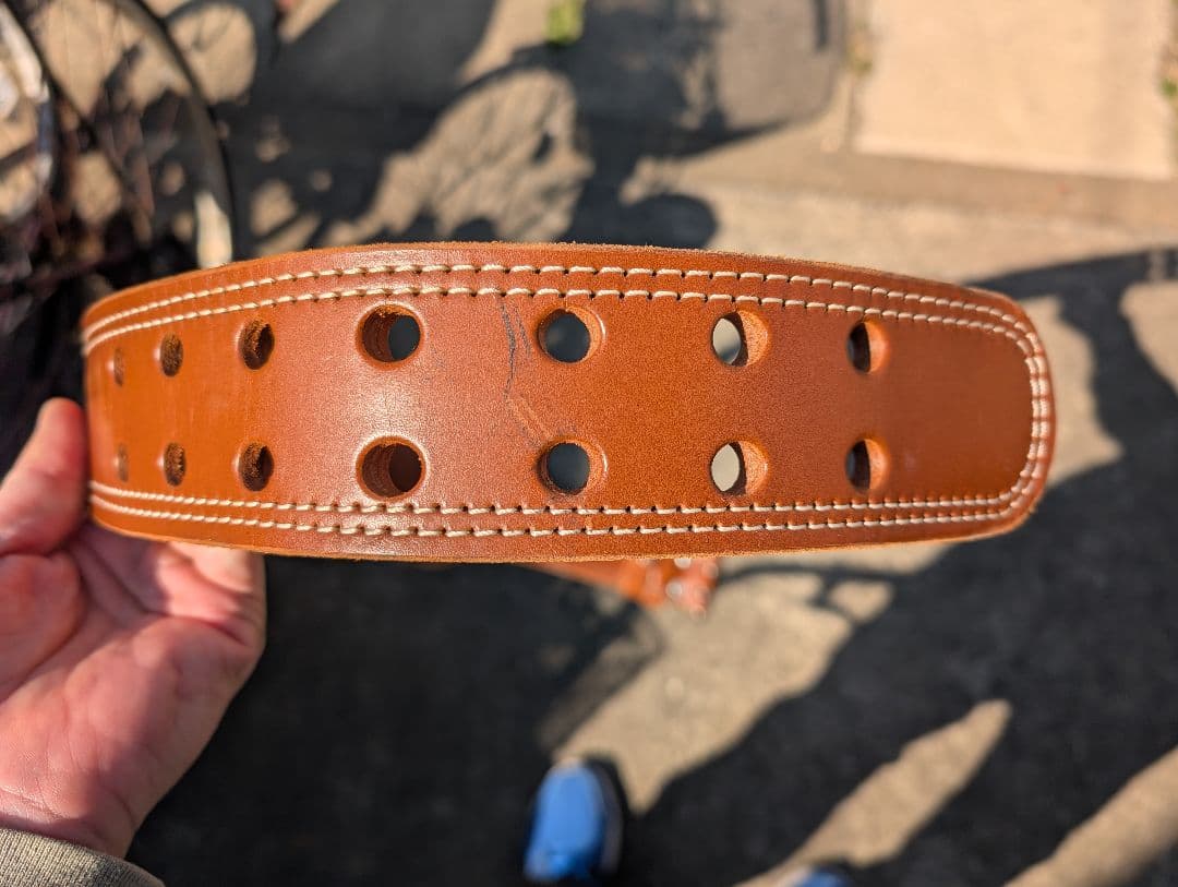 ゴールドジム　プロレザーベルト　XL