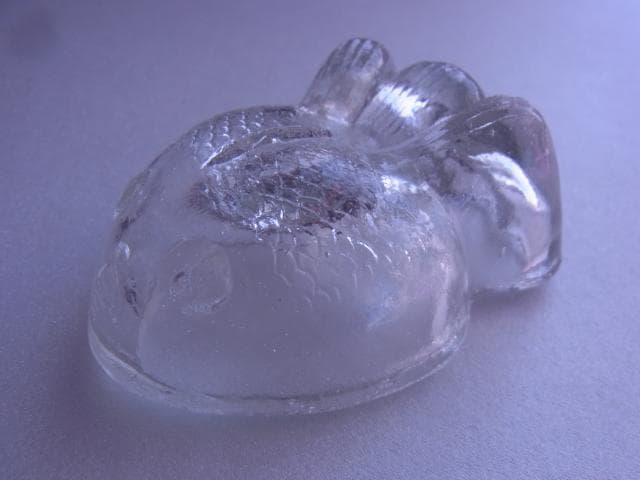 戦前　金魚型　ガラス　ぺろぺろ　とろとろ　古い菓子型　昭和初期　大正　型吹き
