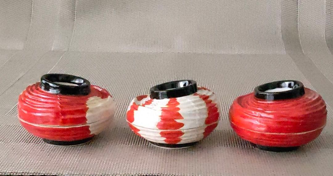 小蓋物　提灯３種