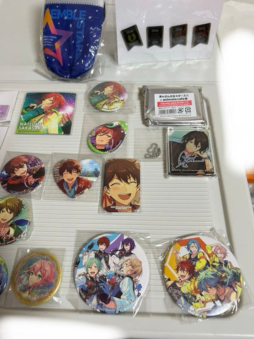 あんさんぶるスターズ！！ 缶バッチ、朔間零、逆先夏目、たかみねペットボトルカバー