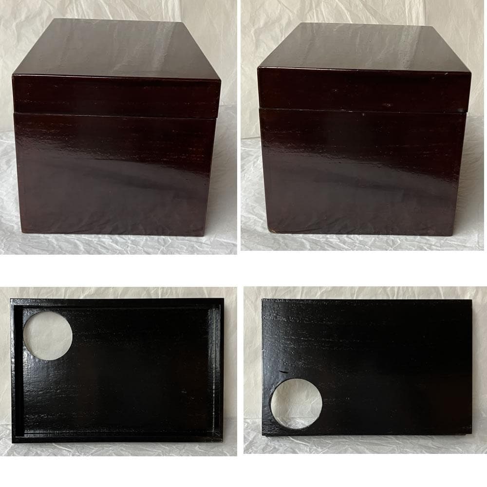 F1448 茶箱 利休茶箱 野点 抹茶碗 仁清銘 振出 黄瀬戸 棗 蒔絵 茶道具