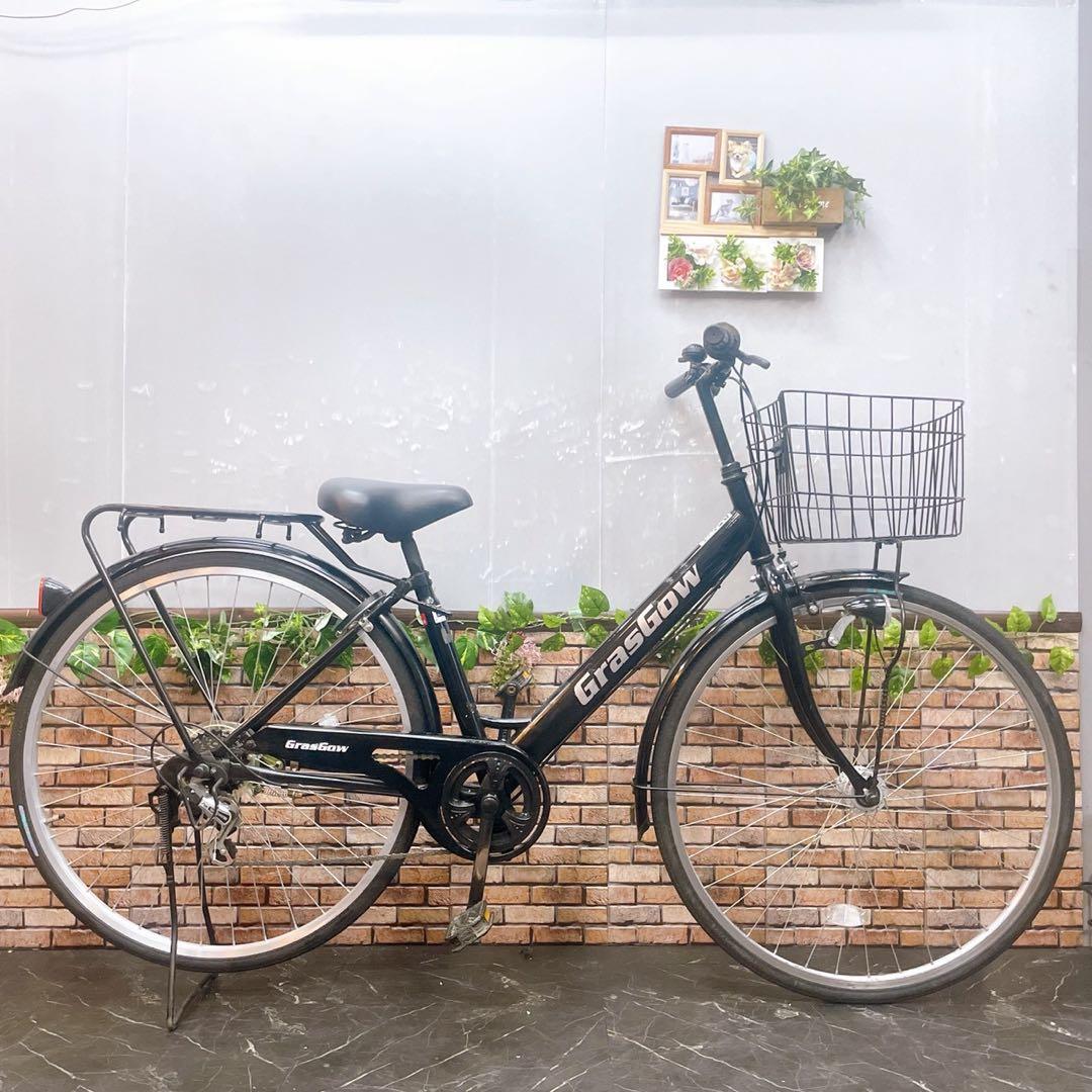 【42】一般車 シティー車 GrasGow ブラック 27インチ