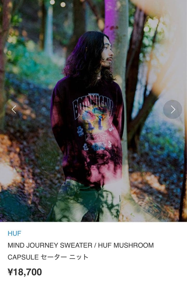 スケートボード MIND JOURNEY SWEATER / HUF MUSHROOM