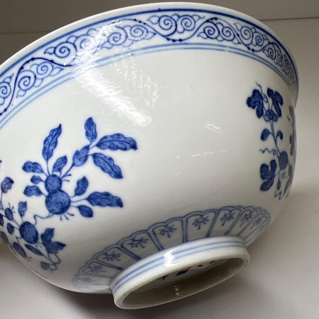 中国清時代　大清光緒年製青花鉢　口径16.3㎝　東Y8-0105☆2Fタサチ