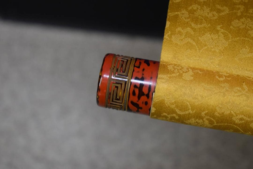 真作/楽也/楊柳観音/岩上観音図/布袋屋掛軸HH-400