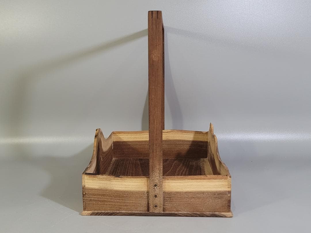 茶道具 京漆 普賢造 手付 桑 遠山 煙草盆 共箱 美品 DT394