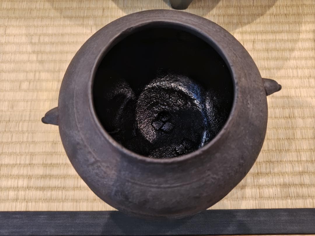 送料込【逢絢亭】茶道具 朝鮮風炉 唐銅 畠春斎釜添 風炉師 般若勘渓 共箱入り