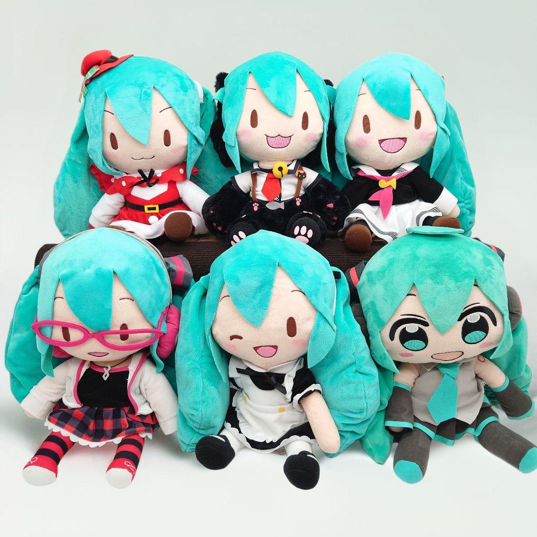 【希少】 初音ミク　ぬいぐるみ　６個セット　タグ付き　プライズ　メガジャンボ