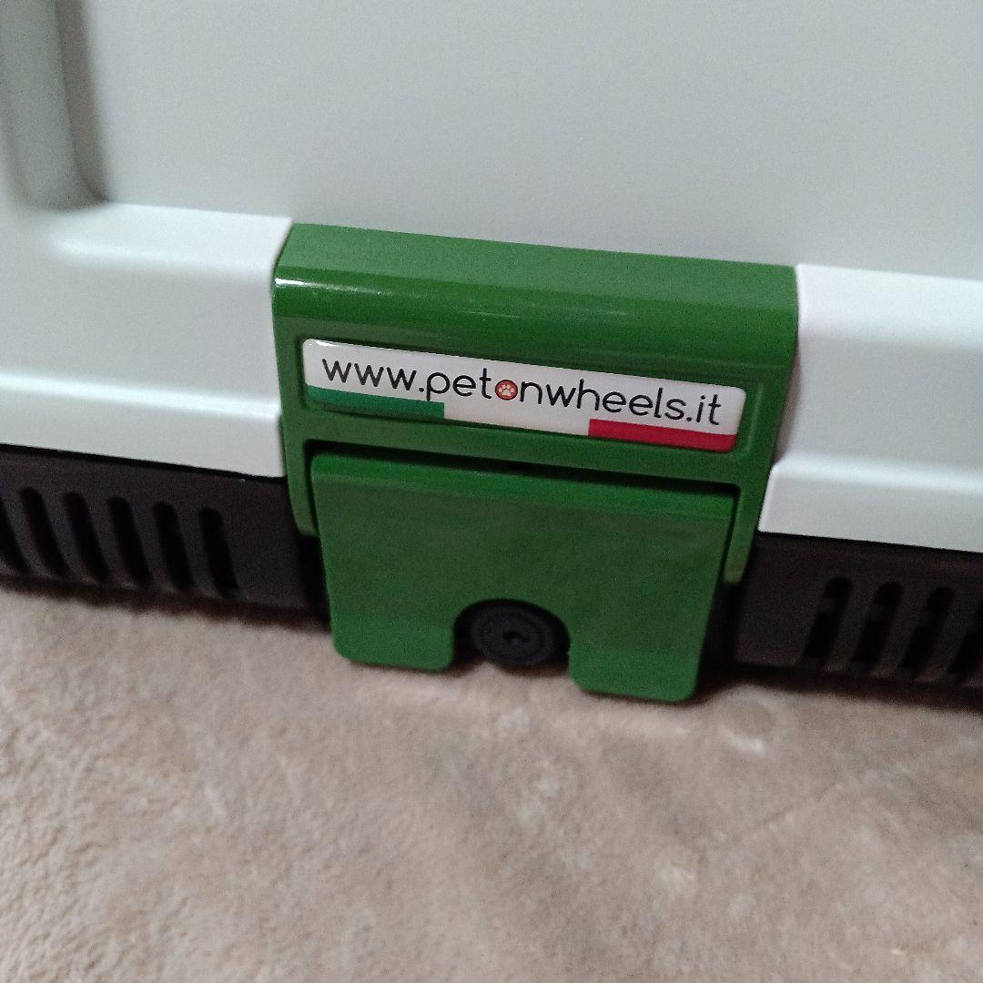 ペットオンホイールズ ペットカート ホワイト/グリーン　バイクリアボックス