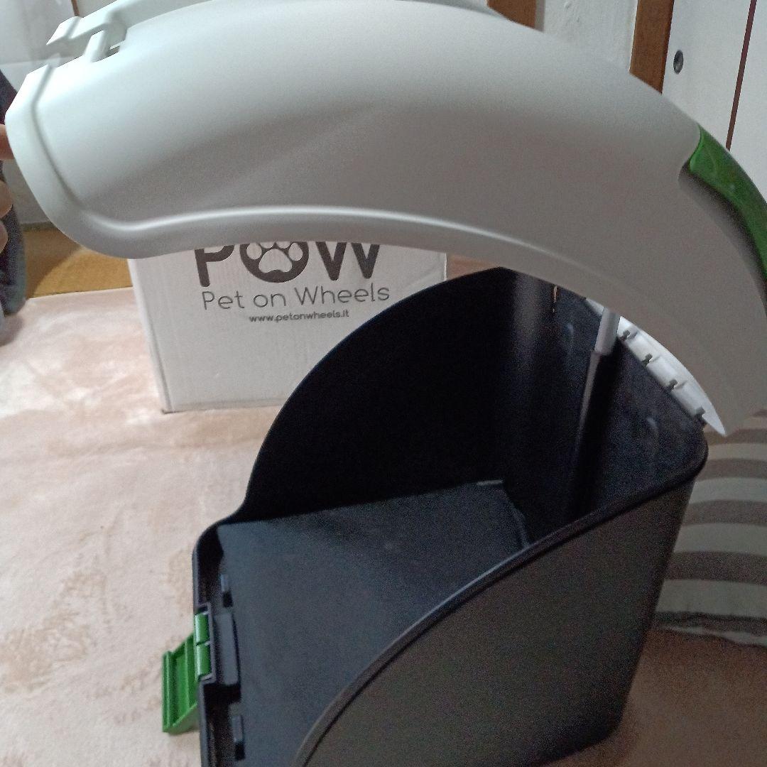 ペットオンホイールズ ペットカート ホワイト/グリーン　バイクリアボックス