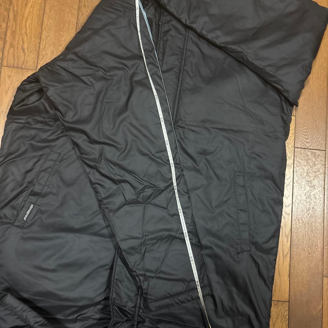 adidas メンズブラック ベンチコート L／スリーライン／フードあり／軽量