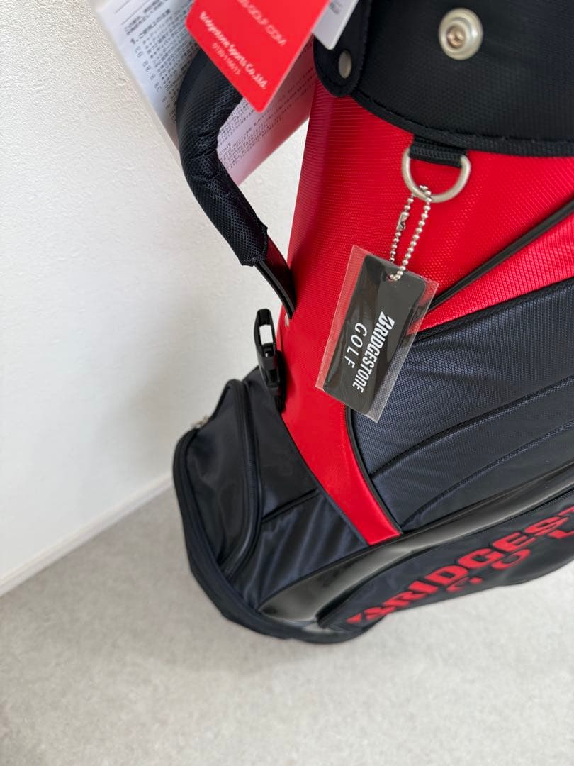 BRIDGESTONE キャディバッグ ブラック/レッド ゴルフバッグ