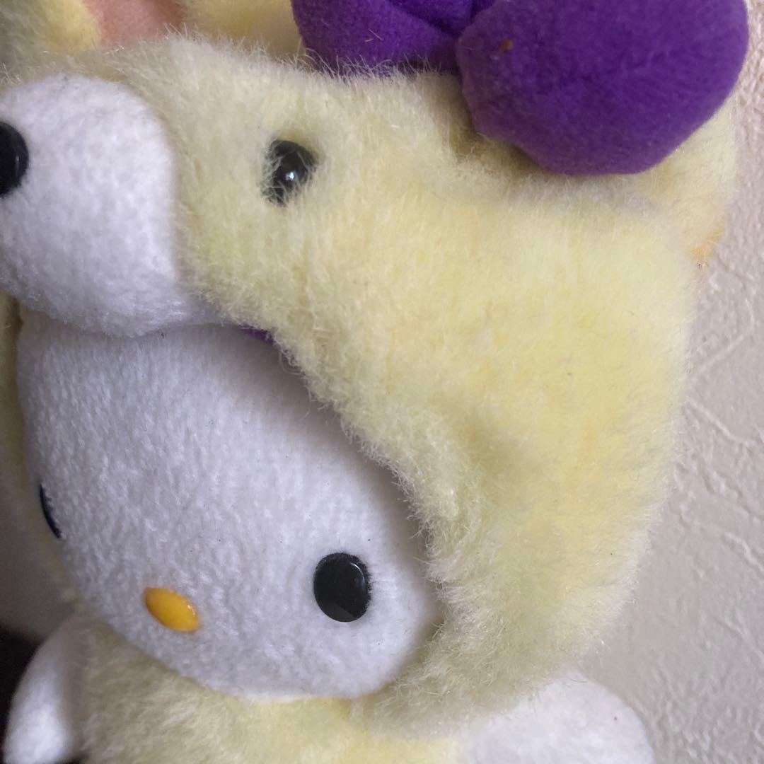 北海道限定　2004年製キティちゃん着ぐるみぬいぐるみ　ラベンダーキタキツネ