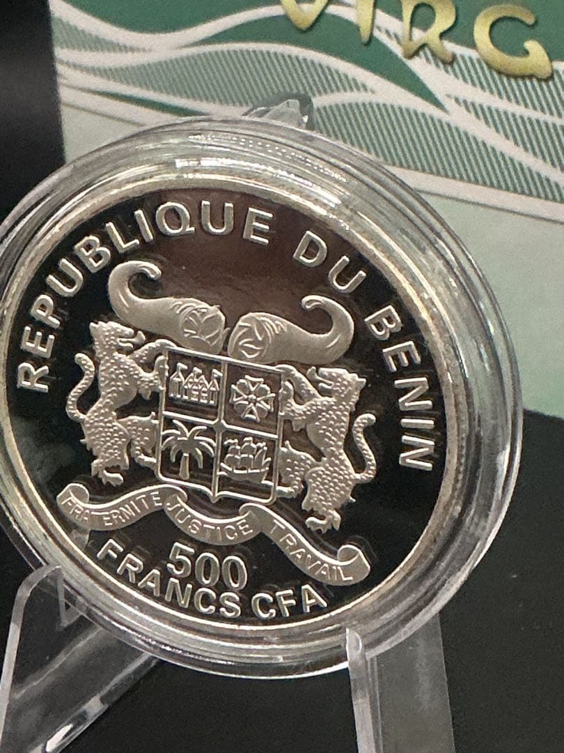 ミュシャ × 黄道十二宮 ― 乙女座、Virgo　銀メッキ付き白銅貨