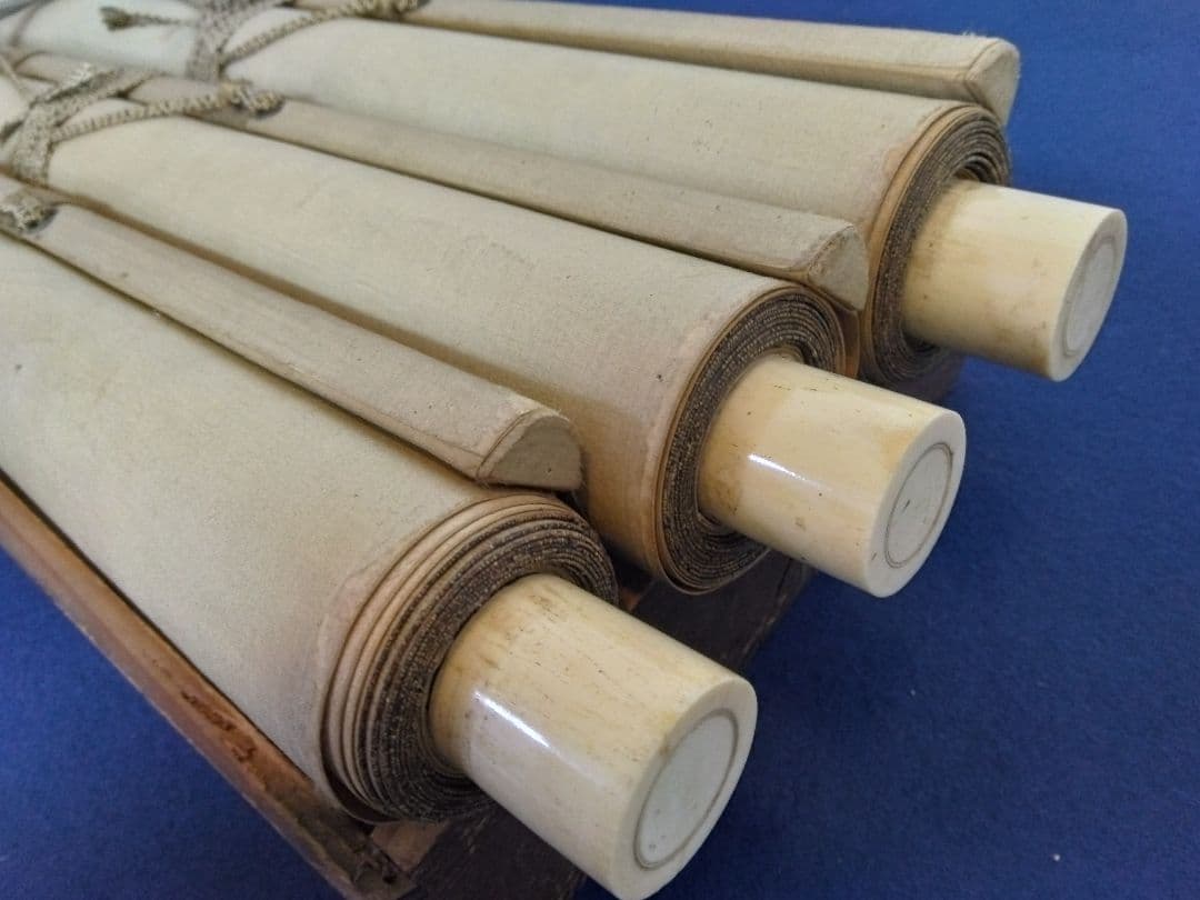 狩野融川【寛信】紙本　三幅 掛軸（江戸　鶴　布袋　唐子　古画）