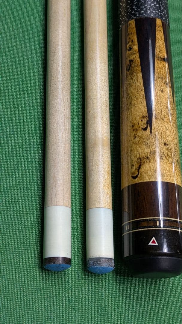 本ハギ子持ち6剣ビリヤードキュー(メーカー不明)