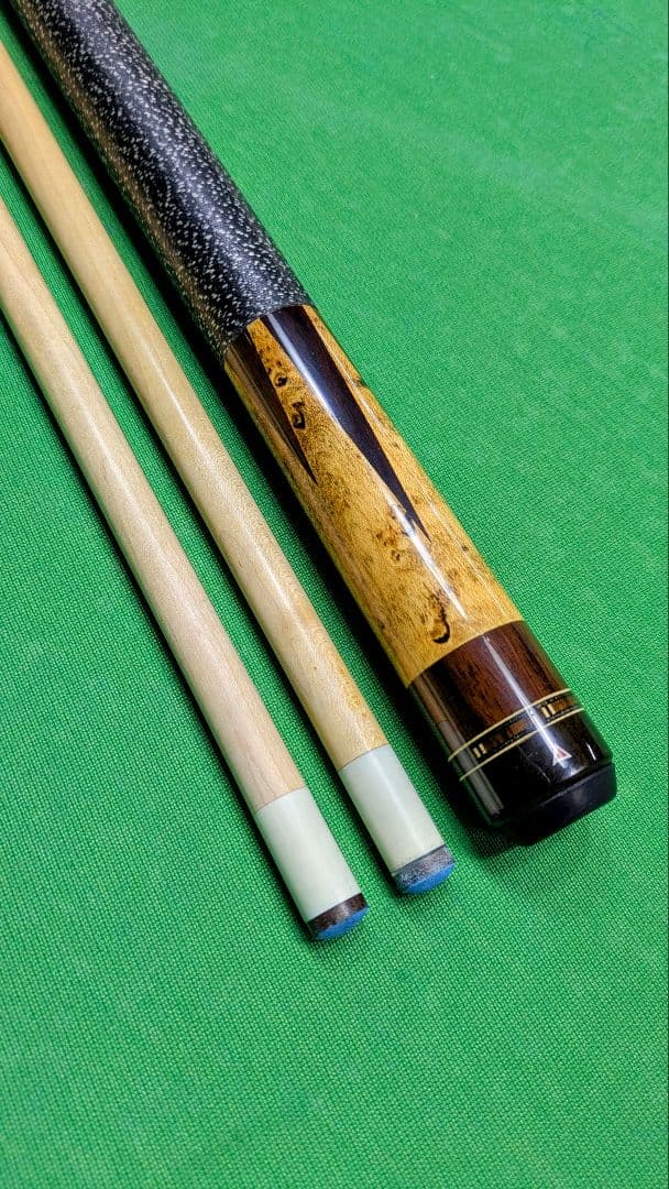 本ハギ子持ち6剣ビリヤードキュー(メーカー不明)