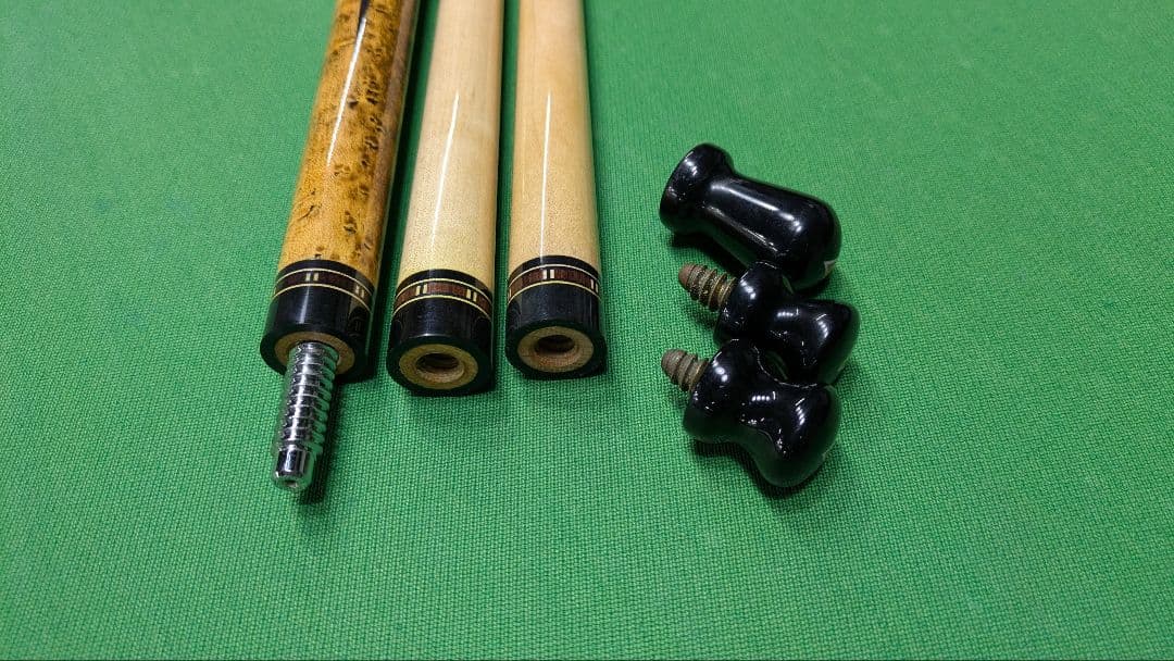 本ハギ子持ち6剣ビリヤードキュー(メーカー不明)