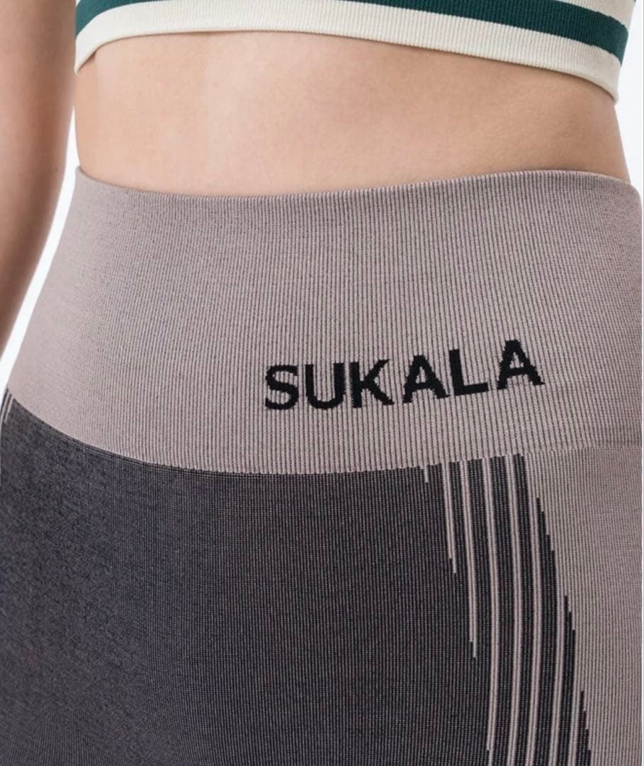SUKALAシャドーストライプメランジレギンスS