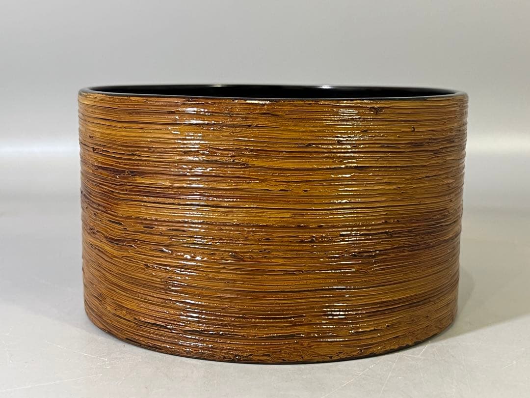 DT751 茶道具 輪島塗糸目 建水 共箱