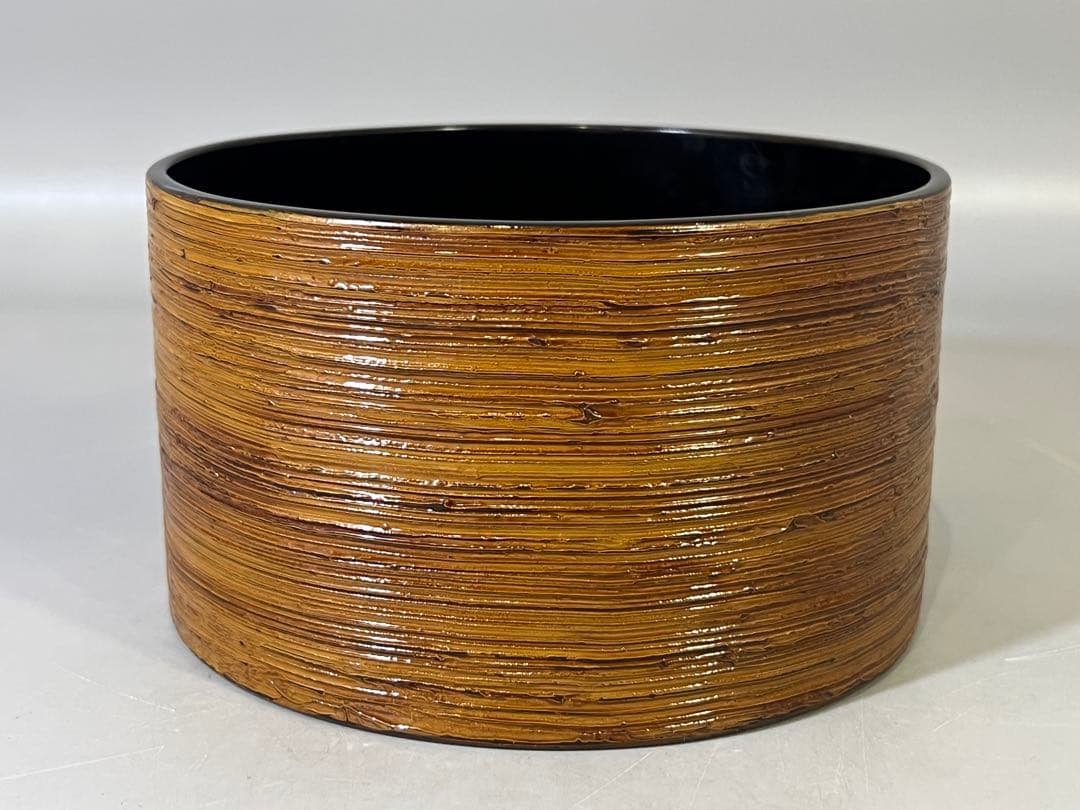 DT751 茶道具 輪島塗糸目 建水 共箱