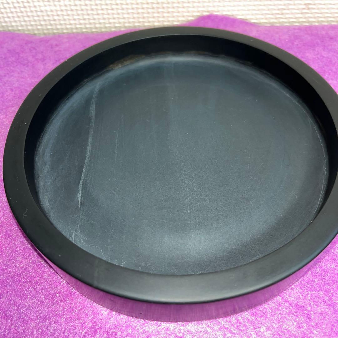 ⭕️雨端硯　五寸胴張丸硯　大型特殊研　直径150mm大　マニア