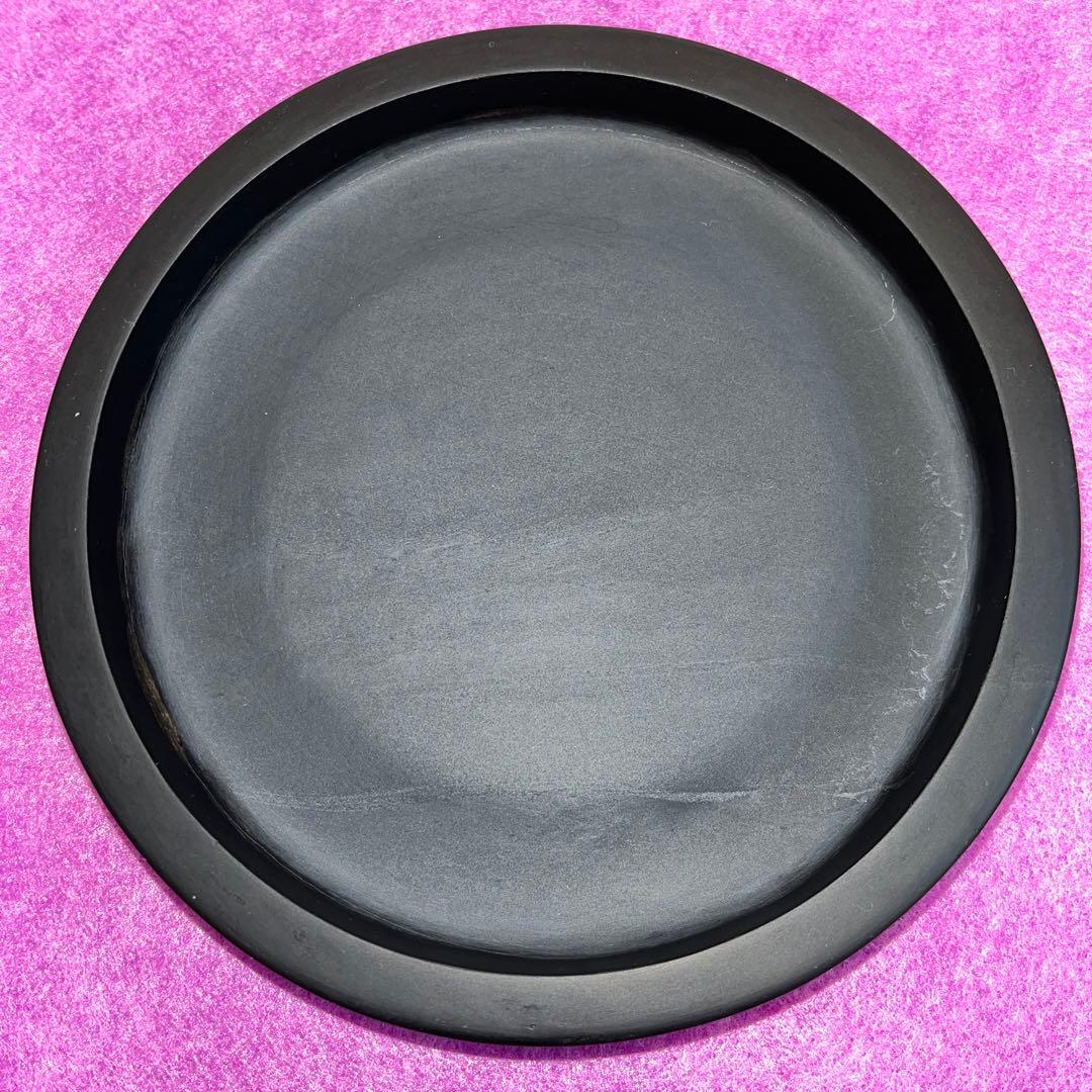 ⭕️雨端硯　五寸胴張丸硯　大型特殊研　直径150mm大　マニア