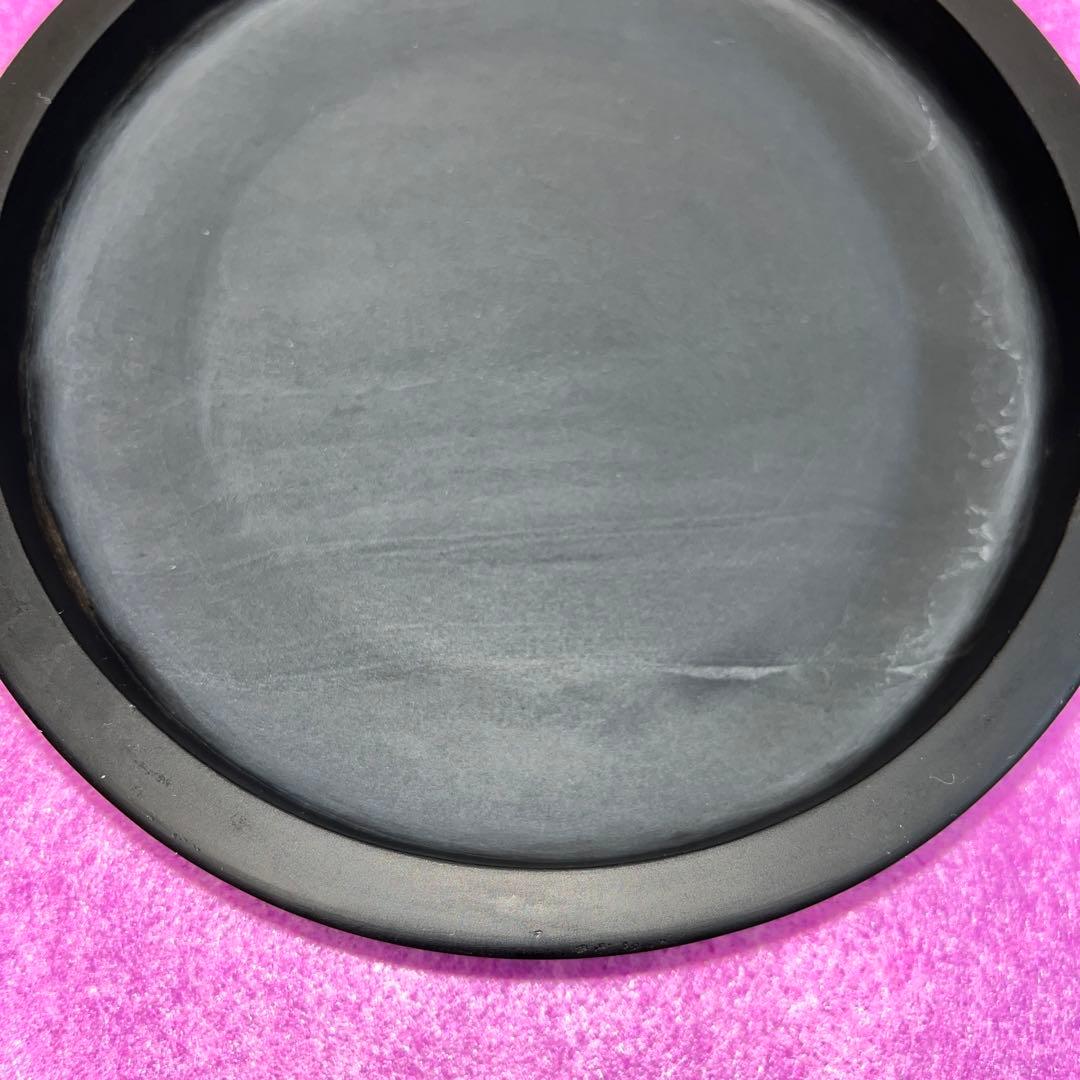 ⭕️雨端硯　五寸胴張丸硯　大型特殊研　直径150mm大　マニア