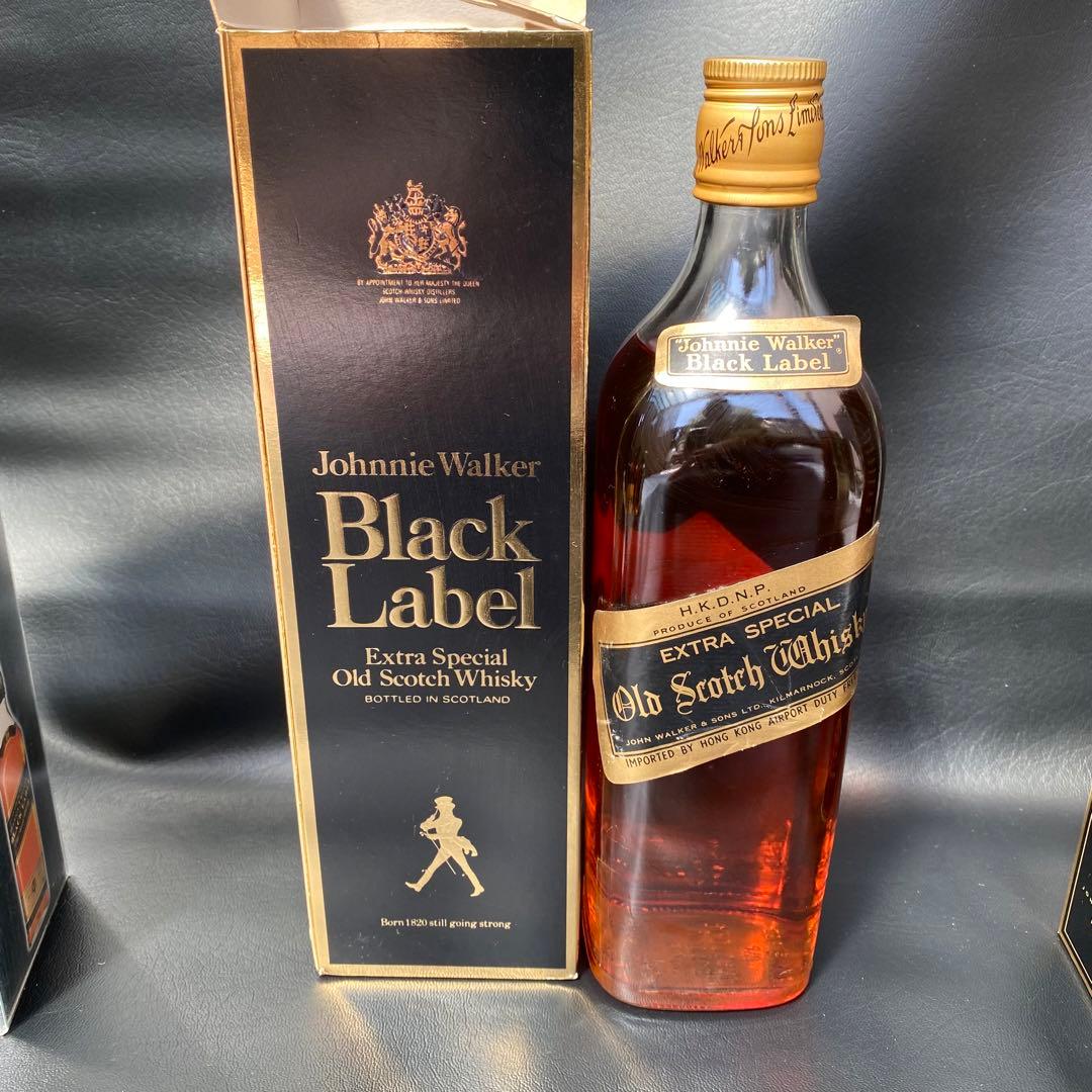 ◆古酒　ジョニーウォーカー１２年　スコッチウイスキーブラックラベル　３セット