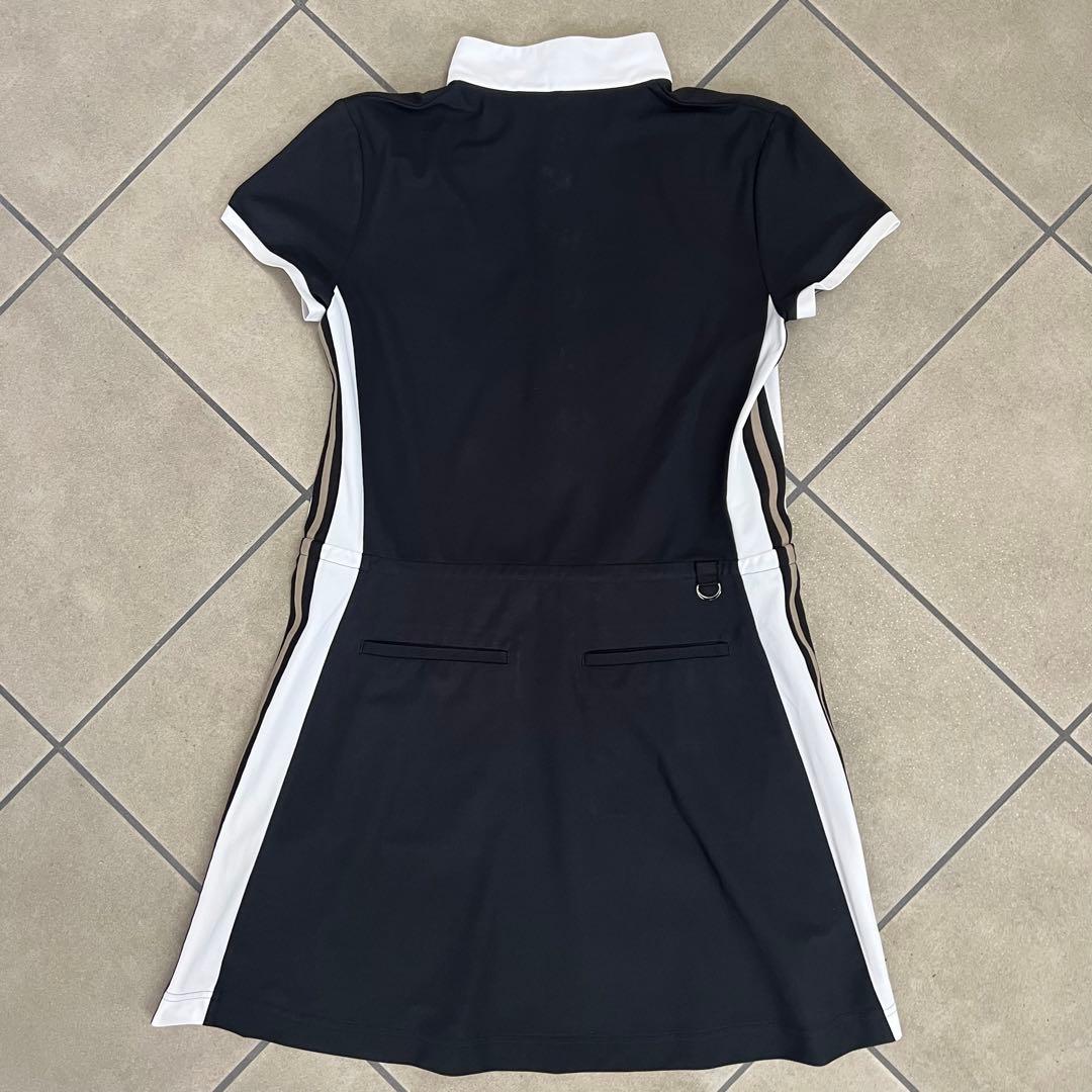 LANVIN SPORT ランバンスポール　ワンピース　ロゴ　半袖　黒　白　38