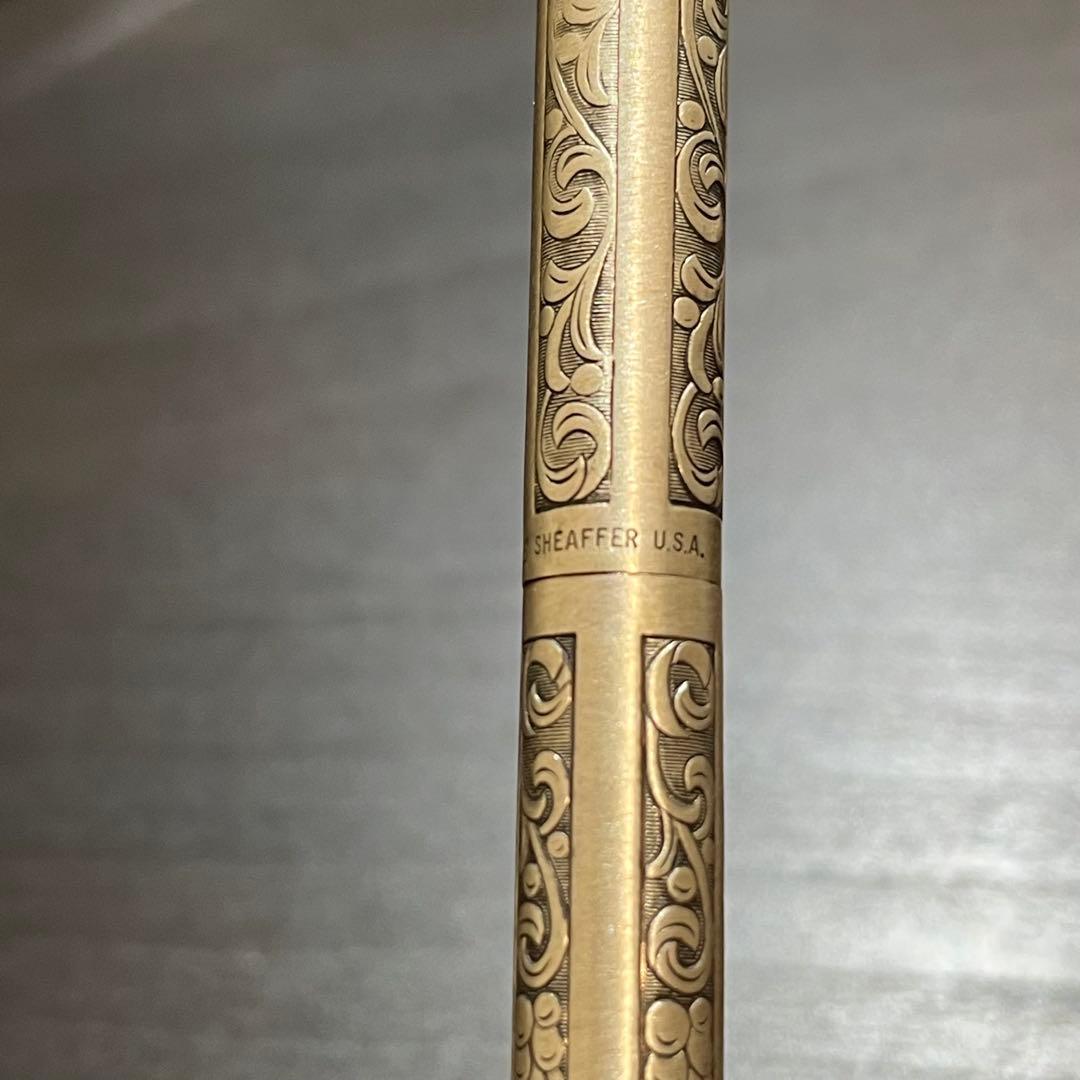 シェーファー シルバー刻印 葡萄唐草模様　シャーペン 希少 箱付き