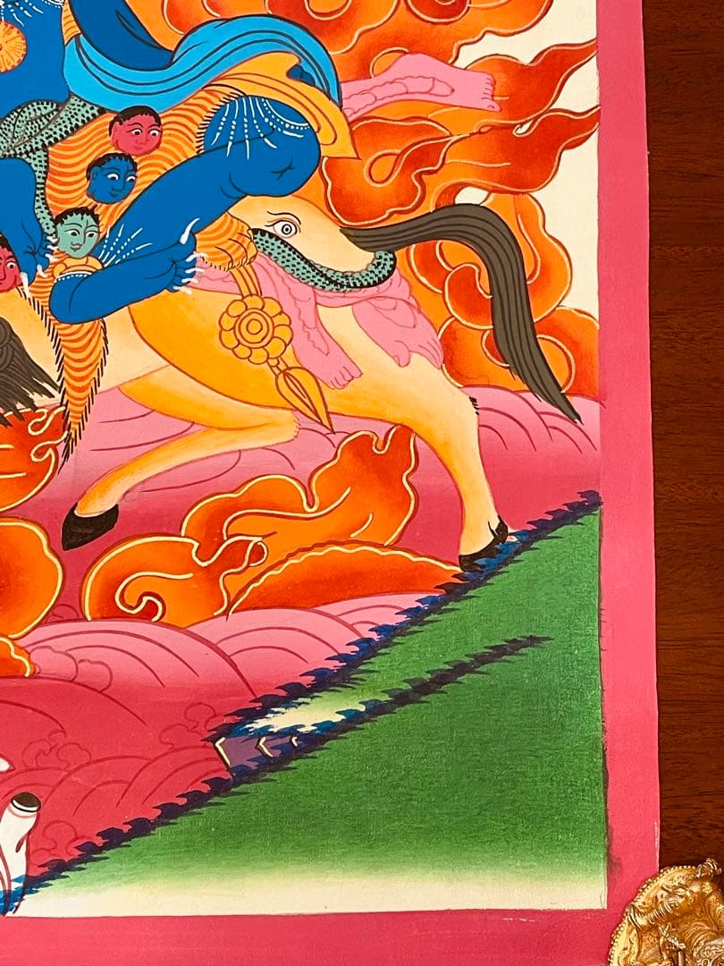パルデン・ラモ Palden Lhamo 肉筆画 タンカ 曼荼羅 手描き 新品