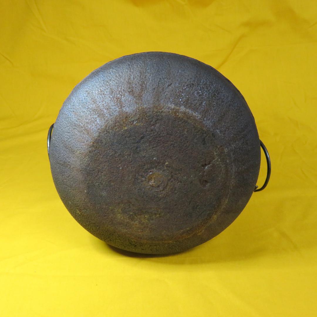 茶釜 茶道具 茶器 木箱 共箱か 風炉釜 手丸