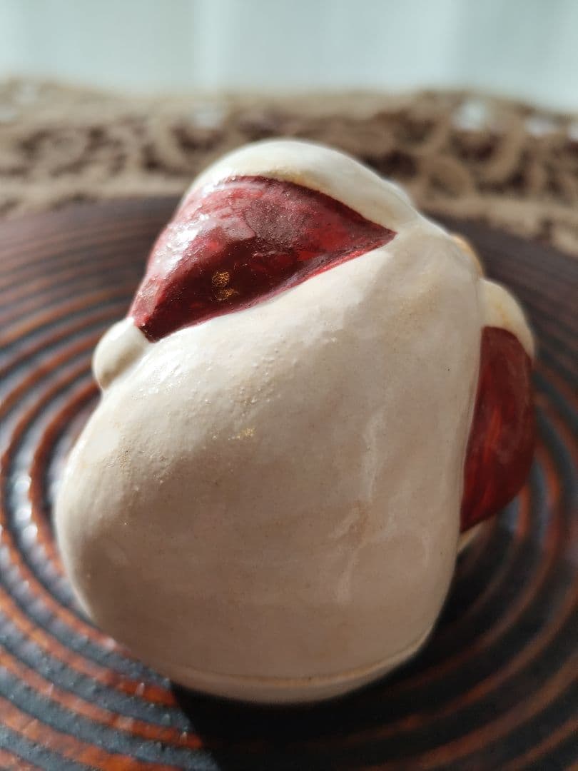 陶器　茶道具 香合 クリスマス サンタクロース 浅見与し三作 吉峯窯　茶道