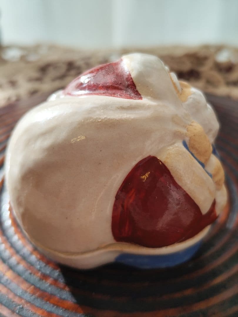 陶器　茶道具 香合 クリスマス サンタクロース 浅見与し三作 吉峯窯　茶道