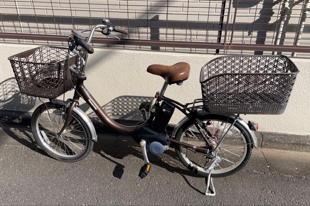 パナソニック電動アシスト自転車 前後バスケット付き