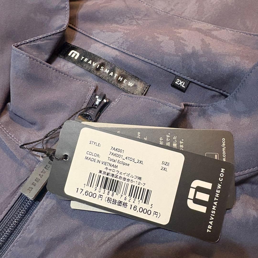 【TravisMathew】新品軽量ポケッタブルジャケット　スカル　メンズ２ＸＬ