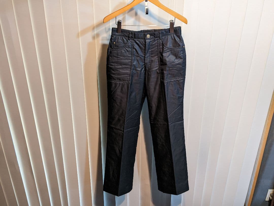 DOLCE　中綿　ダウン　系　ロングパンツ　ナイロン　保温　防寒　黒　　スポーツ