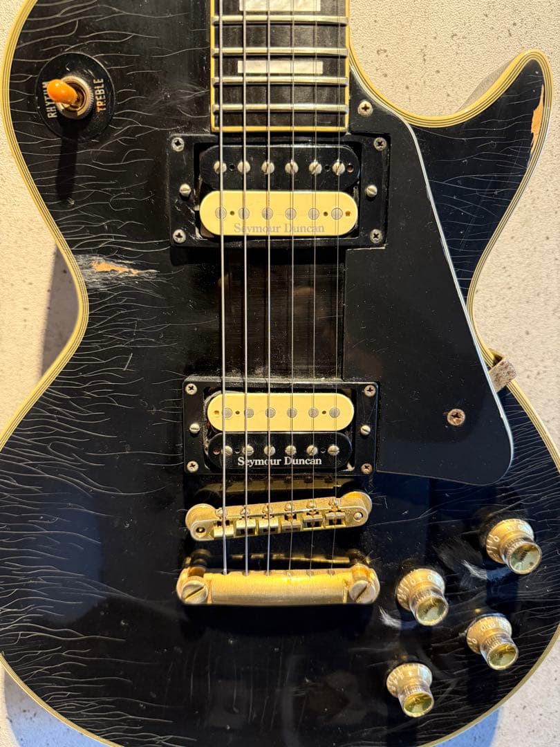 GRECOレスポールカスタム　ブラックビューティー