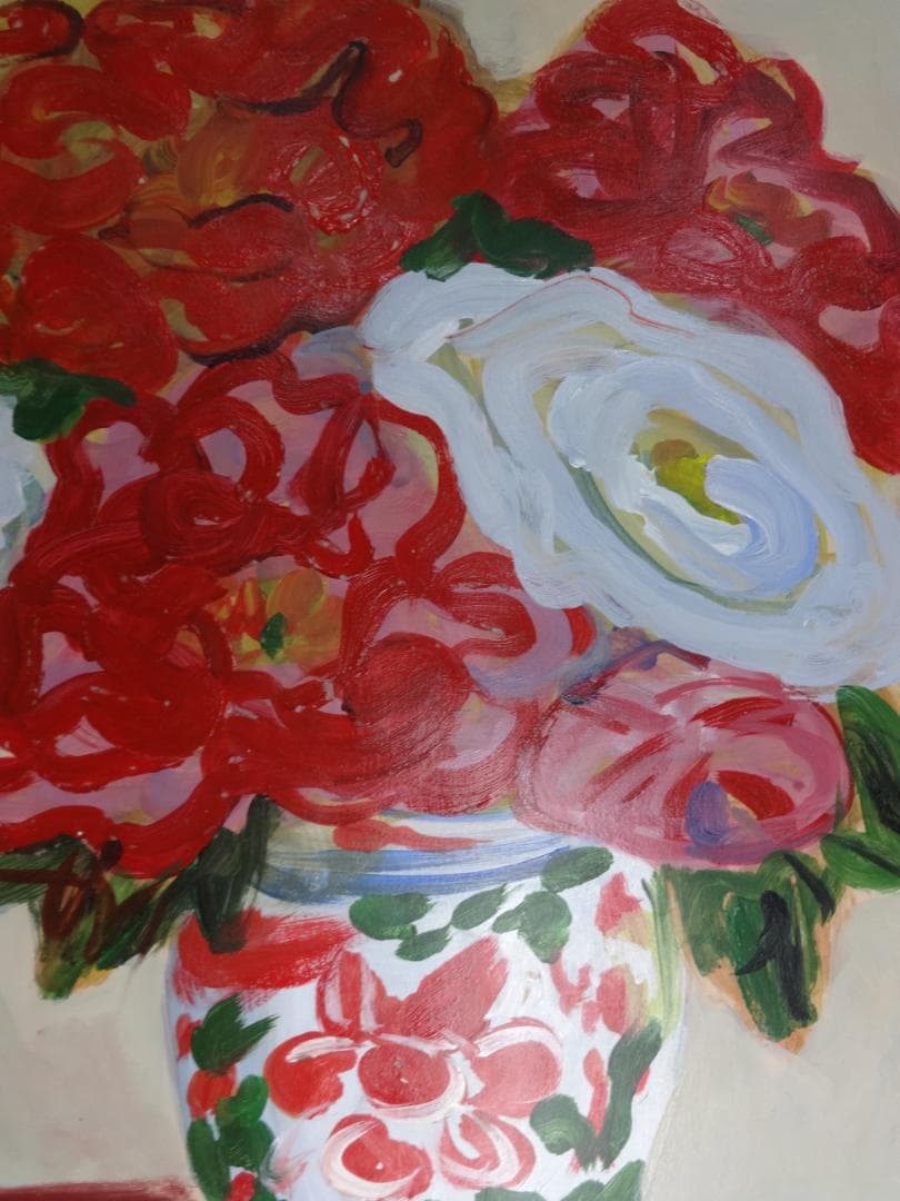 梅原龍三郎 薔薇 1932年頃　肉筆油彩画　紙本著色・額装