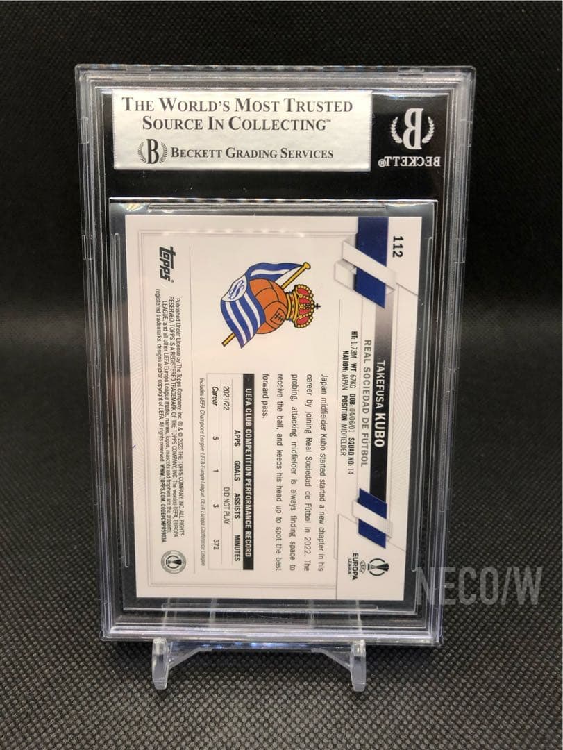 【希少サイン】久保建英 直筆サイン2022 Topps BAS鑑定済