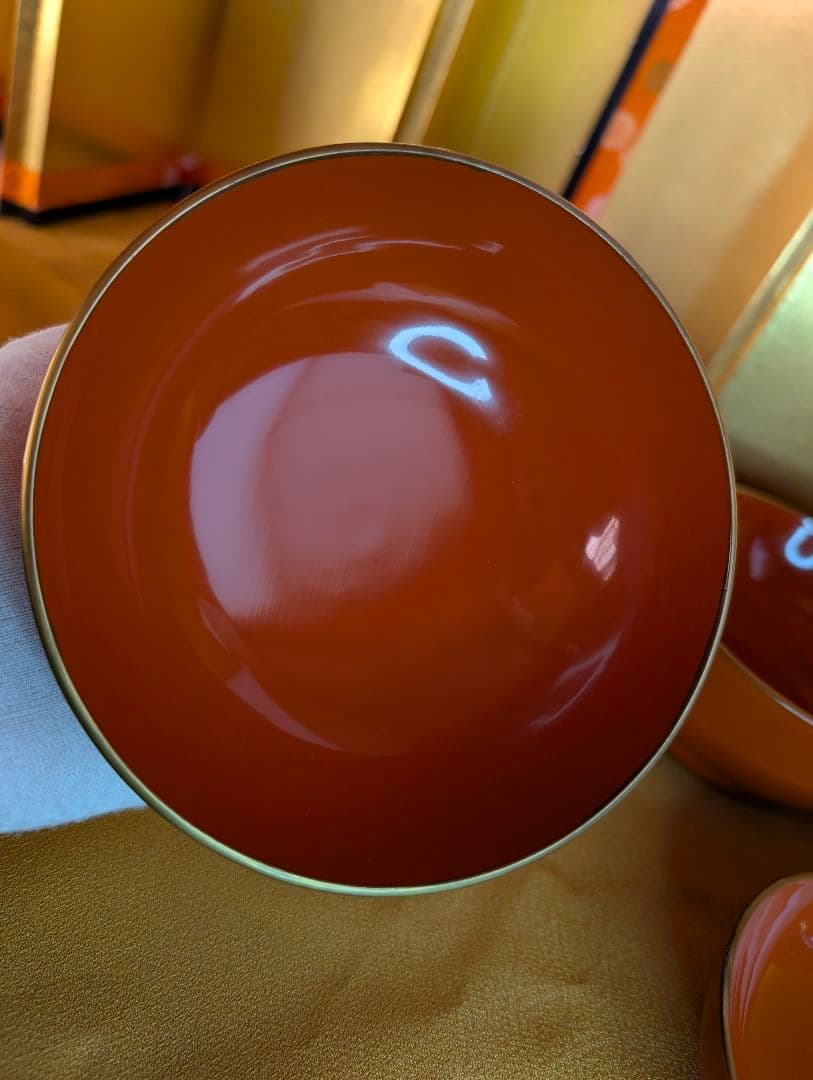 明治時代 輪島塗 金蒔絵 蓋付椀 波千鳥 3客 木製 汁椀 雑煮椀