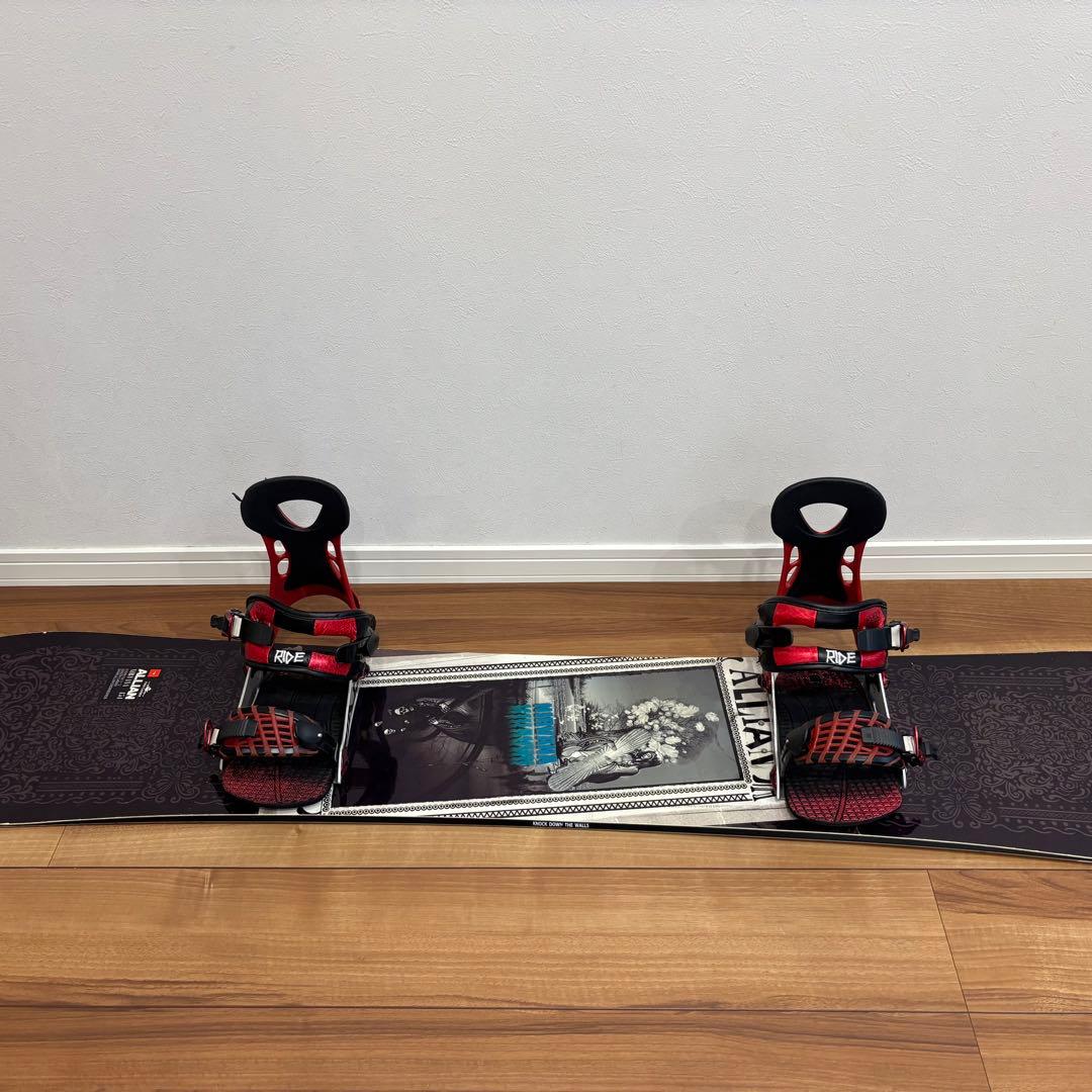 スノーボード（ALLIAN）154cm ビンディング（RIDE）付き セット