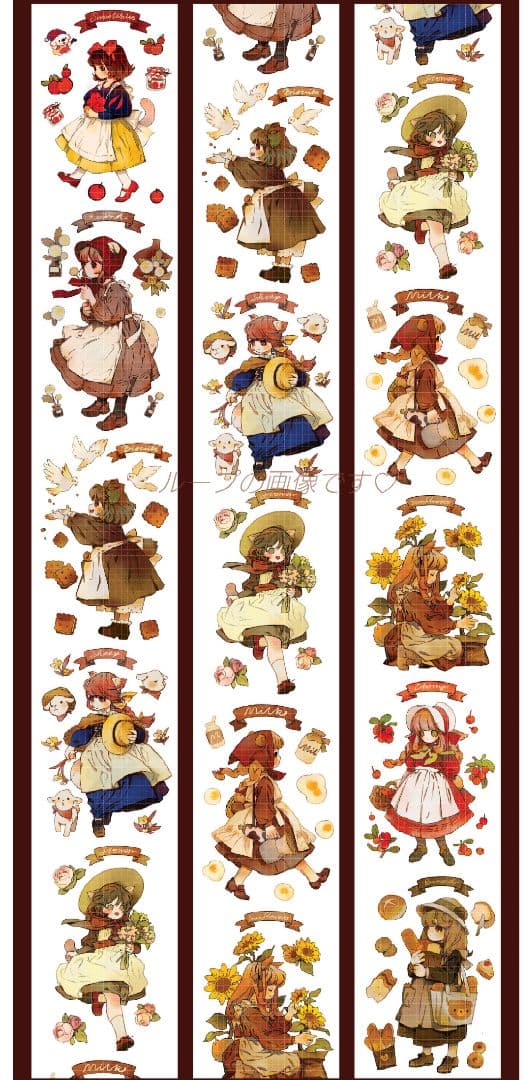 J902＃法式小甜心(PET)田小宝切り売り海外人物マステ女の子