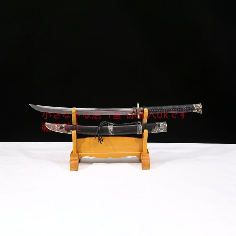 斬馬刀烏木百錬文紋鋼  古兵器 武具 刀装具 日本刀 模造刀 居合刀