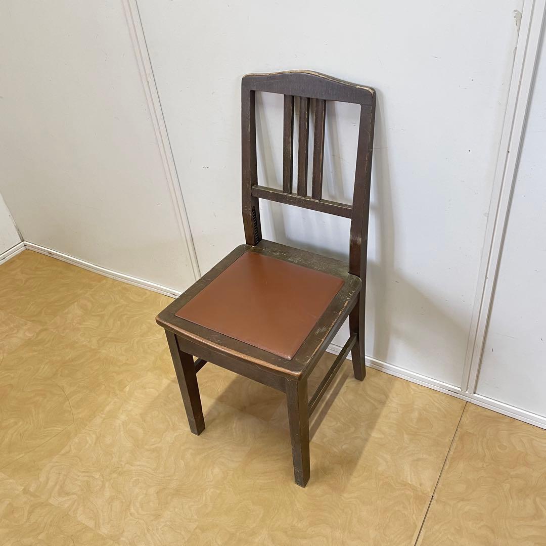 ビンテージ ヤマハ ピアノ椅子 トムソン椅子 背付椅子 チェア アンティーク